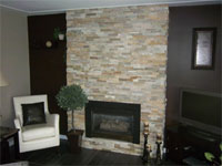 Contemporary-and-Inviting contemporary stone veneer fireplace