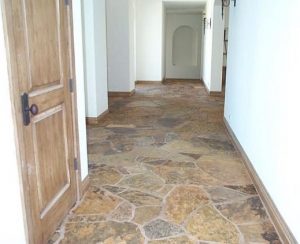 Flagstone entrance