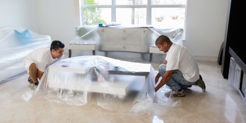 Covering floor and furniture