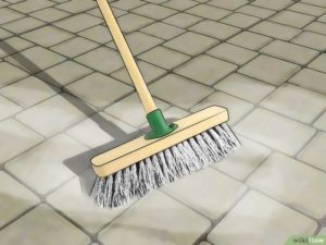Sweep patio clean